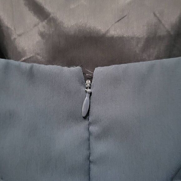 Michaelangelo Size 6 navy blue full length dress prom bridesmaid - Picture 6 of 9